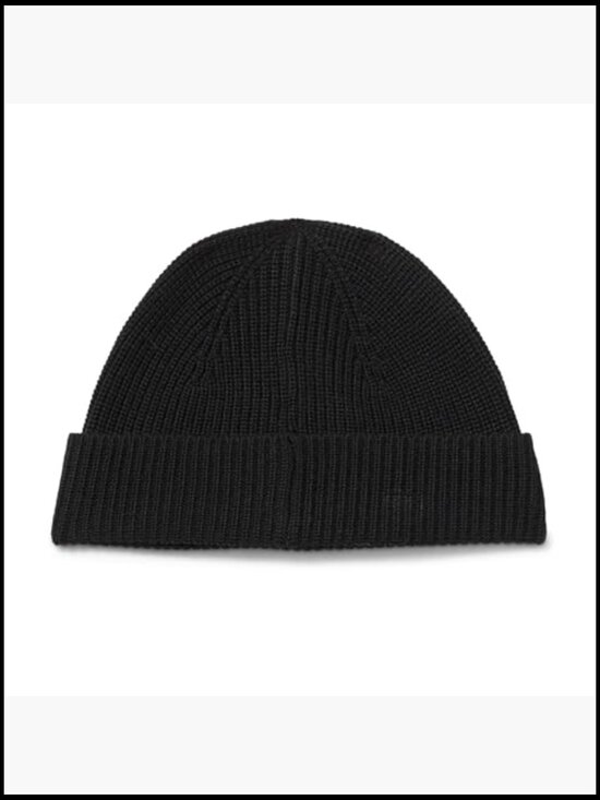 Ribbed Woven Wool Beanie Hat - Warm Fall Hat